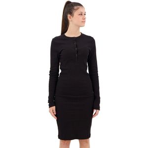 G-star Henley Short Sleeve Dress Zwart XS Vrouw