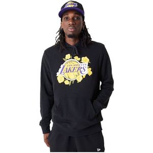 New Era Nba Floral Graphic Los Angeles Lakers Hoodie Zwart 2XL Man
