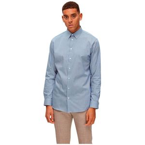 Selected Nathan Slim Fit Long Sleeve Shirt Blauw 2XL Man