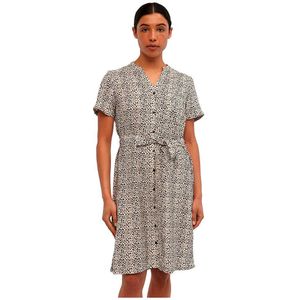 Object Seline Short Sleeve Midi Dress Wit 38 Vrouw