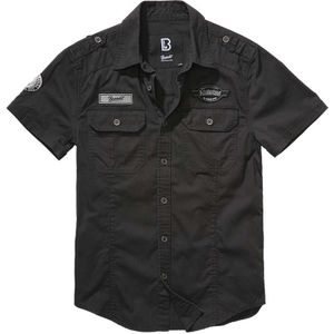 Brandit Luis Vintage Short Sleeve Shirt Zwart 3XL Man