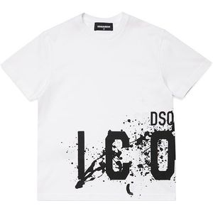 Dsquared2 Kids Relax Icon Short Sleeve T-shirt Wit 8 Years