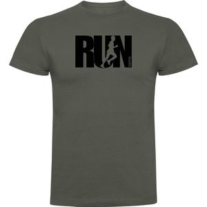 Kruskis Word Run Short Sleeve T-shirt Groen L Man
