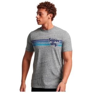 Superdry Terrain Striped Logo Short Sleeve T-shirt Grijs XL Man