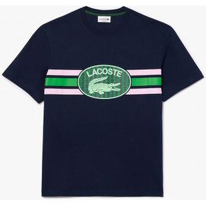 Lacoste Th1415 Short Sleeve T-shirt Blauw 5 Man