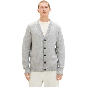 Tom Tailor 1039712 Comfort Cosy Knitted Cardigan Grijs L Man