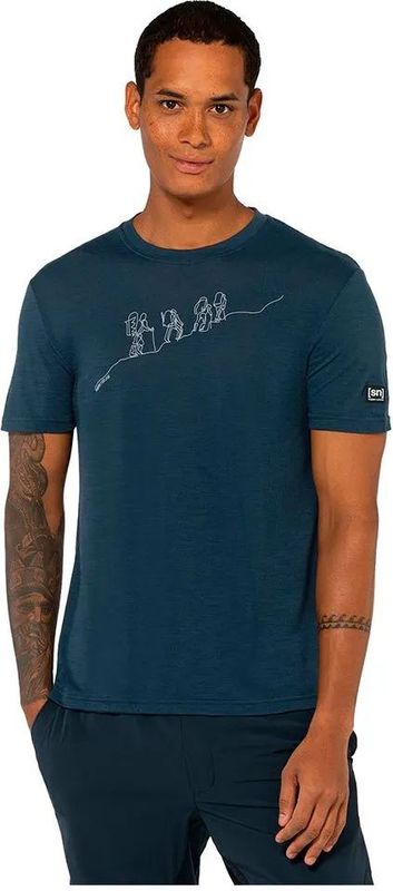 Super.natural - HIKING T-shirt - Korte Mouwen - Groen - 50% Merinowol 50% Polyester