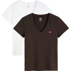 Levi´s ® Perfect T-shirt Met Korte Mouwen En V-hals 2 Eenheden Gerenoveerd