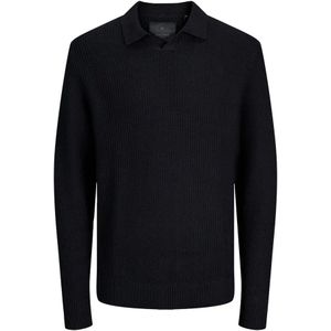 Jack & Jones - JPRWinter Knit Structure Polo - Gebreide Pullover - Crockery - Acryl en Katoen
