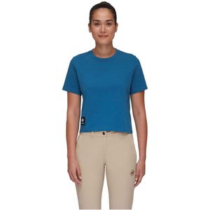 Mammut Massone Cropped Patch Short Sleeve T-shirt Blauw S Vrouw