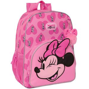 Safta 42 Cm Minnie Mouse Loving Backpack Roze