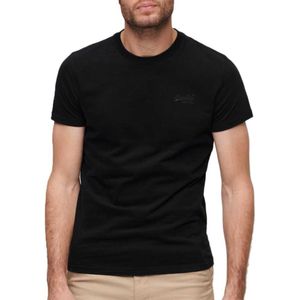 Superdry Essential Logo Embroidered Short Sleeve T-shirt Zwart M Man