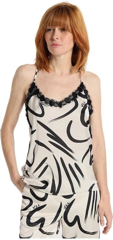 Victorio & Lucchino - 330078044 - Bedrukte Lingerietop - Wit - Mouwloos / Spaghettibandjes
