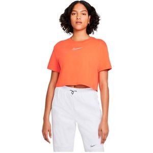 Nike Sportswear Cropped Dance Short Sleeve T-shirt Oranje M Vrouw