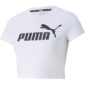 Puma Essential Slim Logo Short Sleeve T-shirt Wit M Vrouw