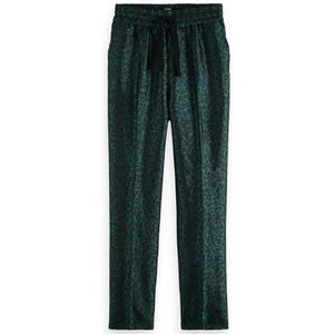 Scotch & Soda Maia Tapered Leg Leopard Jacquard Joggers