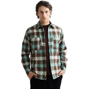 Scotch & Soda Abstract Check Relaxed Fit Overhemd Met Lange Mouwen