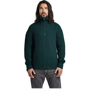 G-star Chunky Skipper Half Zip Sweater Groen S Man