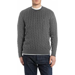 REPLAY - Trui - Grijs - Knitwear - Lange Mouw