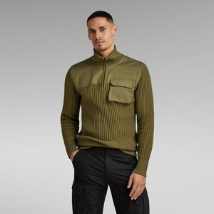 G-star Army Half Half Zip Sweater Groen L Man