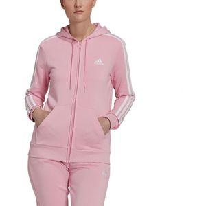 Adidas Essentials French Terry 3 Stripes Full Zip Sweatshirt Roze S Vrouw