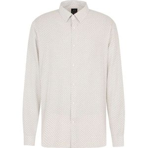 Armani Exchange - XM000668AF10253F0009 - Overhemd - Wit - Regular Fit - Lange Mouwen