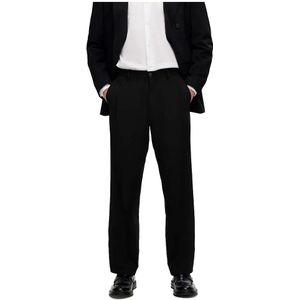 Selected - Liam 220 - Loose Fit Dress Pants - Zwart - 63% Gerecycled Polyester