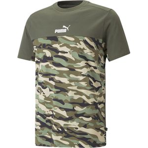 Puma Ess Block Camo Short Sleeve T-shirt Groen XS Man