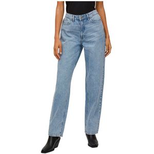 Vila Kelly Jaf Straight Fit High Waist Jeans Blauw 36 / 32 Vrouw