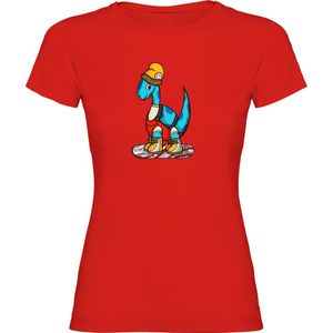 Kruskis Dino Snow Short Sleeve T-shirt Rood M Vrouw