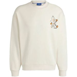 HUGO - Sweatshirt - Zacht - Ronde Hals - Lange Mouwen - Geribbelde Manchetten