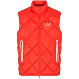 EA7voor mannen. 7M001002_AF15923 Berg gewatteerd vest rood (XXS), Casual, Polyester