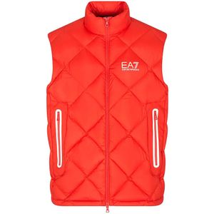 EA7voor mannen. 7M001002_AF15923 Berg gewatteerd vest rood (XXS), Casual, Polyester