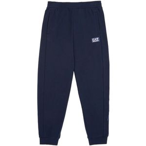 EA7 - Train Logo Series - Casual Broek - Marineblauw - Katoen