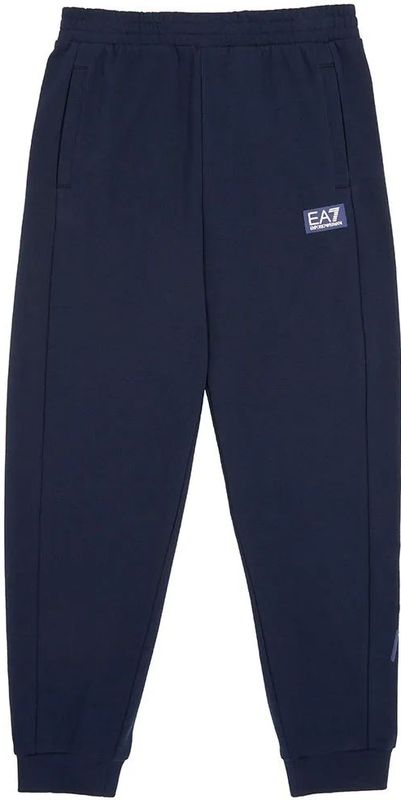 EA7 - Train Logo Series - Casual Broek - Marineblauw - Katoen