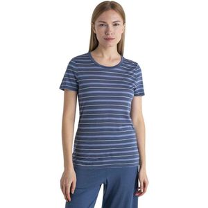 Icebreaker Wave Stripe Short Sleeve T-shirt Blauw L Vrouw