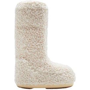 Moon Boot Icon Faux Curly Snow Boots Beige EU 39-41 Vrouw