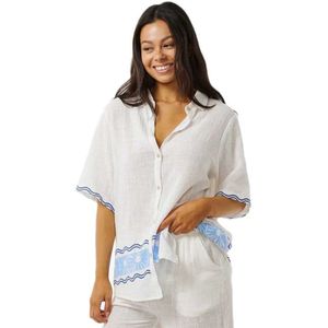 Rip Curl Santorini Sun Printed Overhemd Met Korte Mouwen