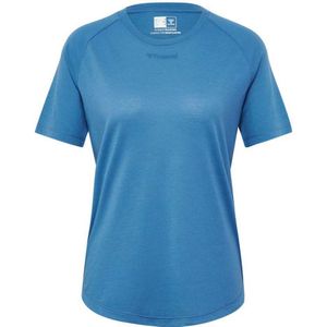 Hummel Mt Vanja Short Sleeve T-shirt Blauw S Vrouw