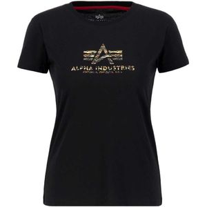 Alpha Industries Basic T Camo Print Short Sleeve T-shirt Zwart L Man