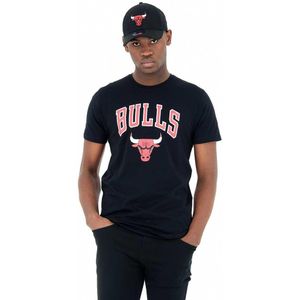 New Era Team Logo Chicago Bulls Short Sleeve T-shirt Zwart 2XL Man