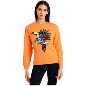 Lois - Sweater - Katoen - Tropische Paillettenprint - Lange Mouwen