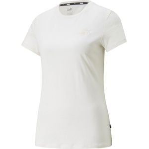 Puma Ess+ Embroidery Short Sleeve T-shirt Wit XL Vrouw