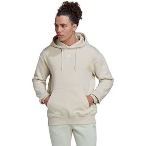 Adidas Essentials Feelvivid Cotton Dropulder Hoodie Beige L Man