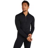 Icebreaker - Core Heavyweight Half Zip LS - Thermoshirt - Zwart - 76% TENCEL™ Lyocell - Slim-fit