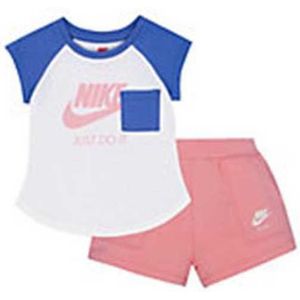 Nike 919-a4e Tracksuit Wit,Roze 6-7 Years