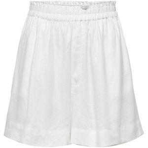 Only Tokyo Linen Blend High Waist Shorts Wit XS Vrouw