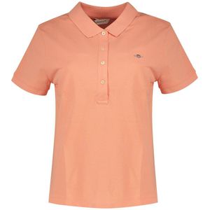 Gant Slim Sheild Cap Pique Short Sleeve Polo Roze S Vrouw