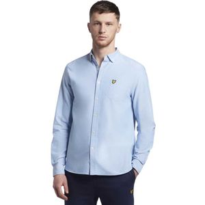 Lyle & Scott Regular Fit Light Weight Oxford Long Sleeve Shirt Blauw XL Man