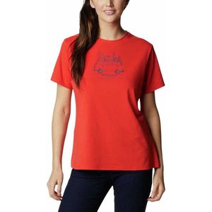Columbia Sun Trek Graphic Short Sleeve T-shirt Rood L Vrouw